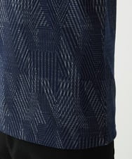 MKKHX23069 MK MICHEL KLEIN HOMME(MKミッシェルクランオム) 【大きいサイズあり】カットソー/ジオメトリックジャガード ネイビー