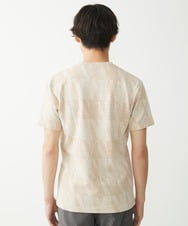 MKKHX23069 MK MICHEL KLEIN HOMME(MKミッシェルクランオム) 【大きいサイズあり】カットソー/ジオメトリックジャガード アイボリー