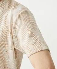 MKKHX23069 MK MICHEL KLEIN HOMME(MKミッシェルクランオム) 【大きいサイズあり】カットソー/ジオメトリックジャガード アイボリー