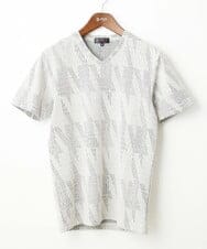 MKKHX23069 MK MICHEL KLEIN HOMME(MKミッシェルクランオム) 【大きいサイズあり】カットソー/ジオメトリックジャガード グレー