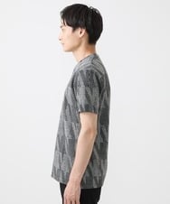 MKKHX23069 MK MICHEL KLEIN HOMME(MKミッシェルクランオム) 【大きいサイズあり】カットソー/ジオメトリックジャガード ブラック