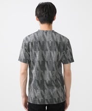 MKKHX23069 MK MICHEL KLEIN HOMME(MKミッシェルクランオム) 【大きいサイズあり】カットソー/ジオメトリックジャガード ブラック