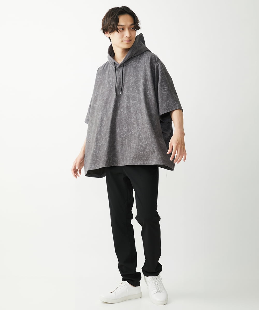 MKKHX37120 MK MICHEL KLEIN HOMME(MKミッシェルクランオム) ブリーチドルマンパーカー グレー