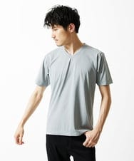 MKKIA31050 MK MICHEL KLEIN HOMME(MKミッシェルクランオム) 【接触冷感】ブレードジャガードカットソー ライトグレー