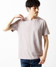 MKKIA32050 MK MICHEL KLEIN HOMME(MKミッシェルクランオム) 【接触冷感】ティサ―ジュジャガードカットソー ラベンダー