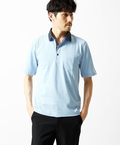 MKKIA53110 MK MICHEL KLEIN HOMME 【残りわずか】ブラックストライプカラーポロシャツ