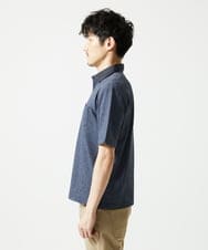 MKKIA53110 MK MICHEL KLEIN HOMME(MKミッシェルクランオム) ブラックストライプカラーポロシャツ ネイビー