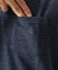 MKKIA53110 MK MICHEL KLEIN HOMME(MKミッシェルクランオム) ブラックストライプカラーポロシャツ ネイビー