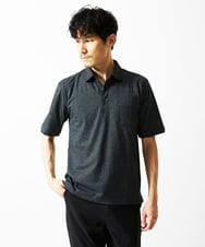 MKKIA53110 MK MICHEL KLEIN HOMME(MKミッシェルクランオム) ブラックストライプカラーポロシャツ ブラック