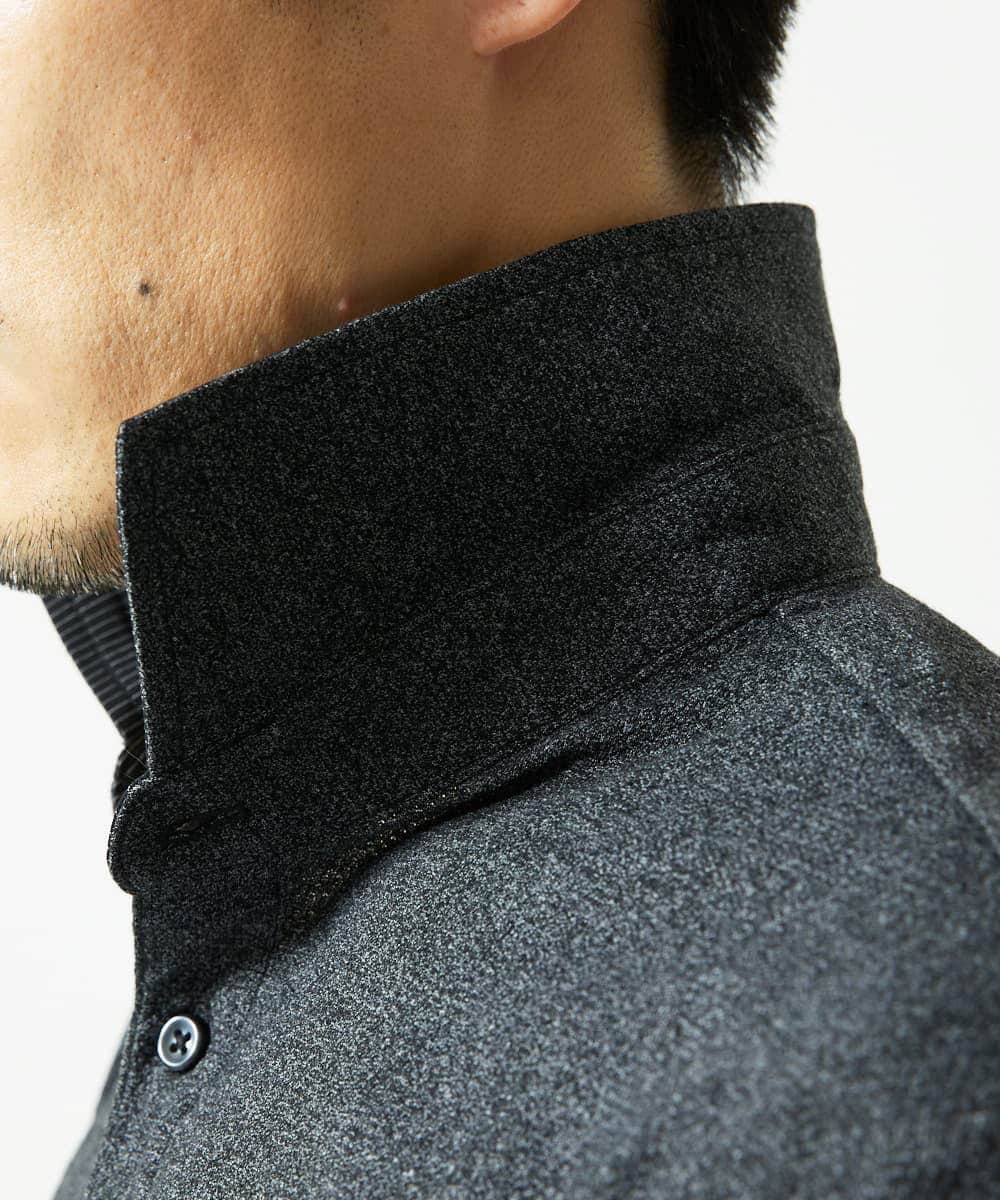 MKKIA53110 MK MICHEL KLEIN HOMME(MKミッシェルクランオム) ブラックストライプカラーポロシャツ ブラック