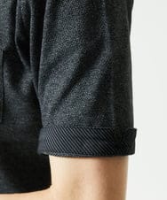 MKKIA53110 MK MICHEL KLEIN HOMME(MKミッシェルクランオム) ブラックストライプカラーポロシャツ ブラック