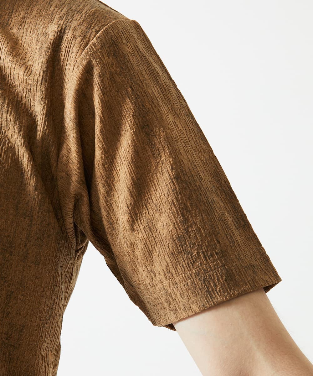 MKKIC01055 MK MICHEL KLEIN HOMME(MKミッシェルクランオム) 【洗える】ジャガードカットソー ベージュ