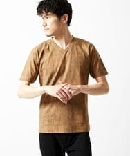MKKIC01055 MK MICHEL KLEIN HOMME(MKミッシェルクランオム) 【洗える】ジャガードカットソー ベージュ