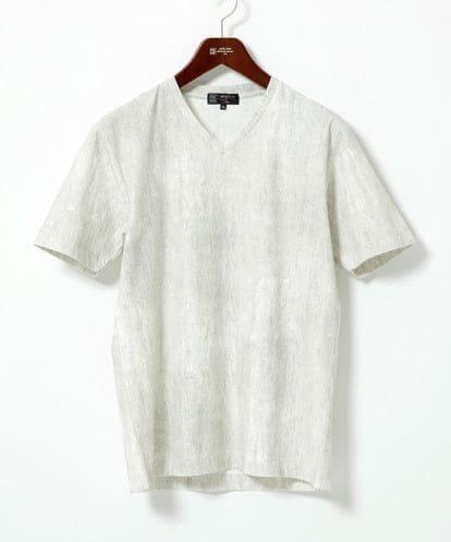 MKKIC01055 MK MICHEL KLEIN HOMME 【洗える】ジャガードカットソー