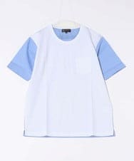 MKKIC02069 MK MICHEL KLEIN HOMME(MKミッシェルクランオム) 【洗える】ドッキングデザインカットソー ホワイト