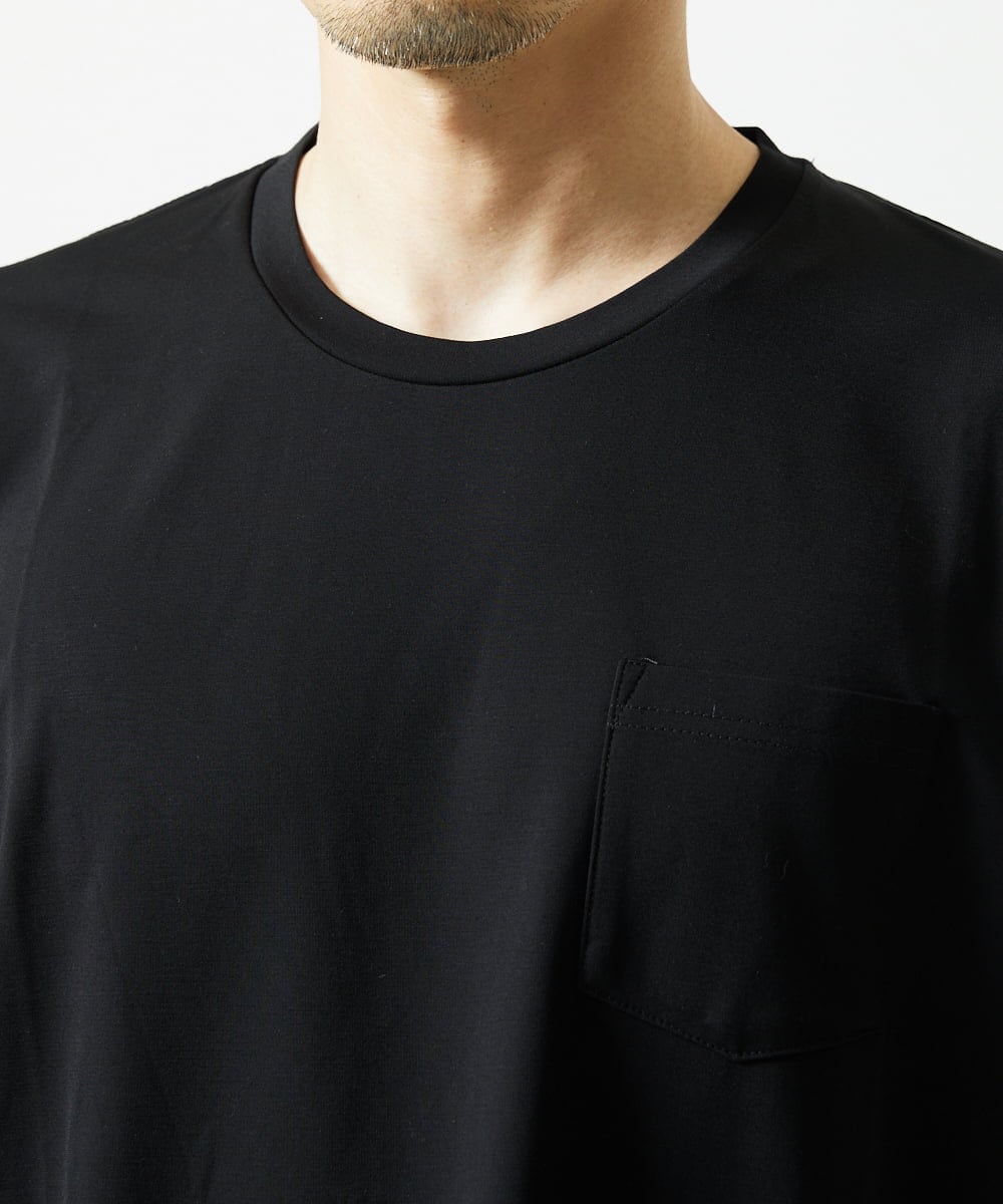MKKIC02069 MK MICHEL KLEIN HOMME(MKミッシェルクランオム) 【洗える】ドッキングデザインカットソー ブラック