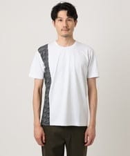 MKKIC05069 MK MICHEL KLEIN HOMME(MKミッシェルクランオム) サイドデザイン切替えカットソー ホワイト
