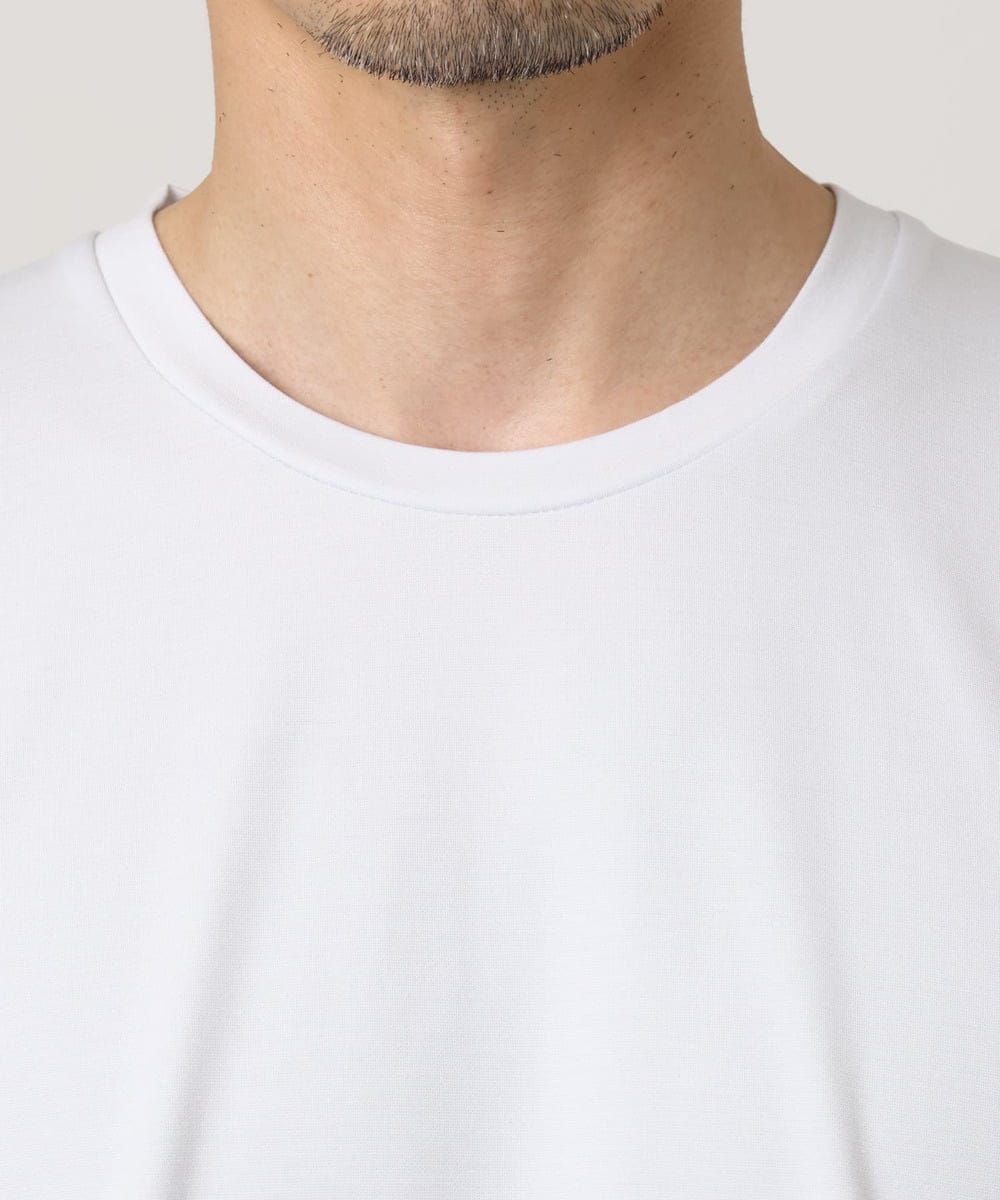 MKKIC05069 MK MICHEL KLEIN HOMME(MKミッシェルクランオム) サイドデザイン切替えカットソー ホワイト