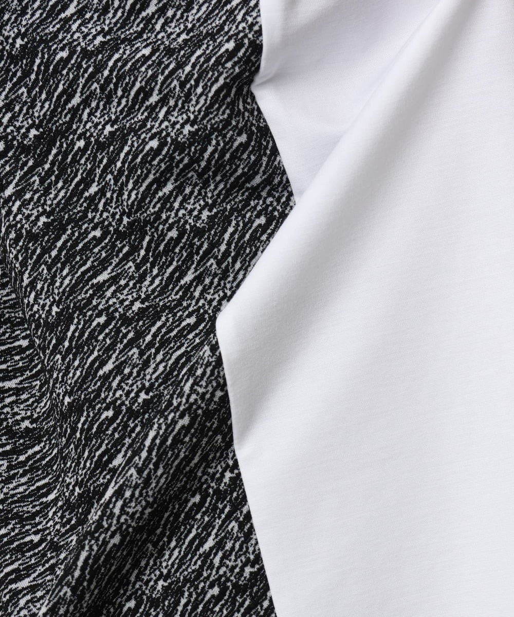 MKKIC05069 MK MICHEL KLEIN HOMME(MKミッシェルクランオム) サイドデザイン切替えカットソー ホワイト