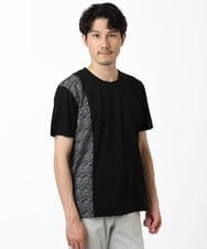 MKKIC05069 MK MICHEL KLEIN HOMME(MKミッシェルクランオム) サイドデザイン切替えカットソー ブラック