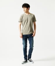 MKKIC18059 MK MICHEL KLEIN HOMME(MKミッシェルクランオム) 【洗える】ワッフルカットソー カーキ