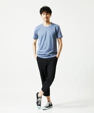 MKKIC18059 MK MICHEL KLEIN HOMME(MKミッシェルクランオム) 【洗える】ワッフルカットソー ブルー