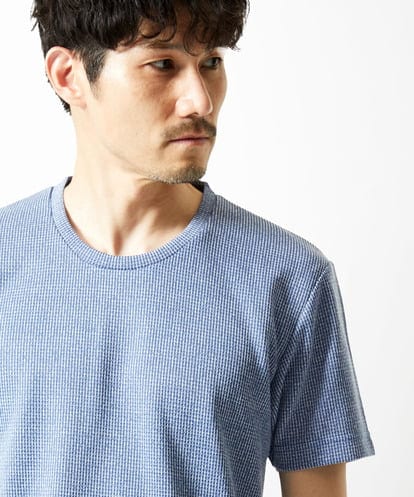 MKKIC18059 MK MICHEL KLEIN HOMME 【洗える】ワッフルカットソー