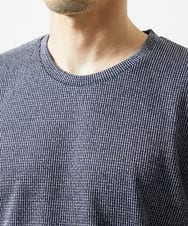 MKKIC18059 MK MICHEL KLEIN HOMME(MKミッシェルクランオム) 【洗える】ワッフルカットソー ネイビー