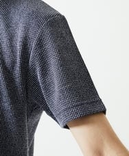 MKKIC18059 MK MICHEL KLEIN HOMME(MKミッシェルクランオム) 【洗える】ワッフルカットソー ネイビー