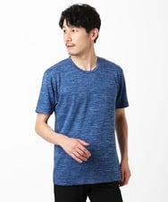MKKIC19059 MK MICHEL KLEIN HOMME(MKミッシェルクランオム) メランジ調クルーネックTシャツ ブルー