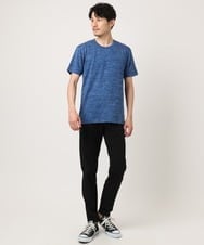MKKIC19059 MK MICHEL KLEIN HOMME(MKミッシェルクランオム) メランジ調クルーネックTシャツ ブルー