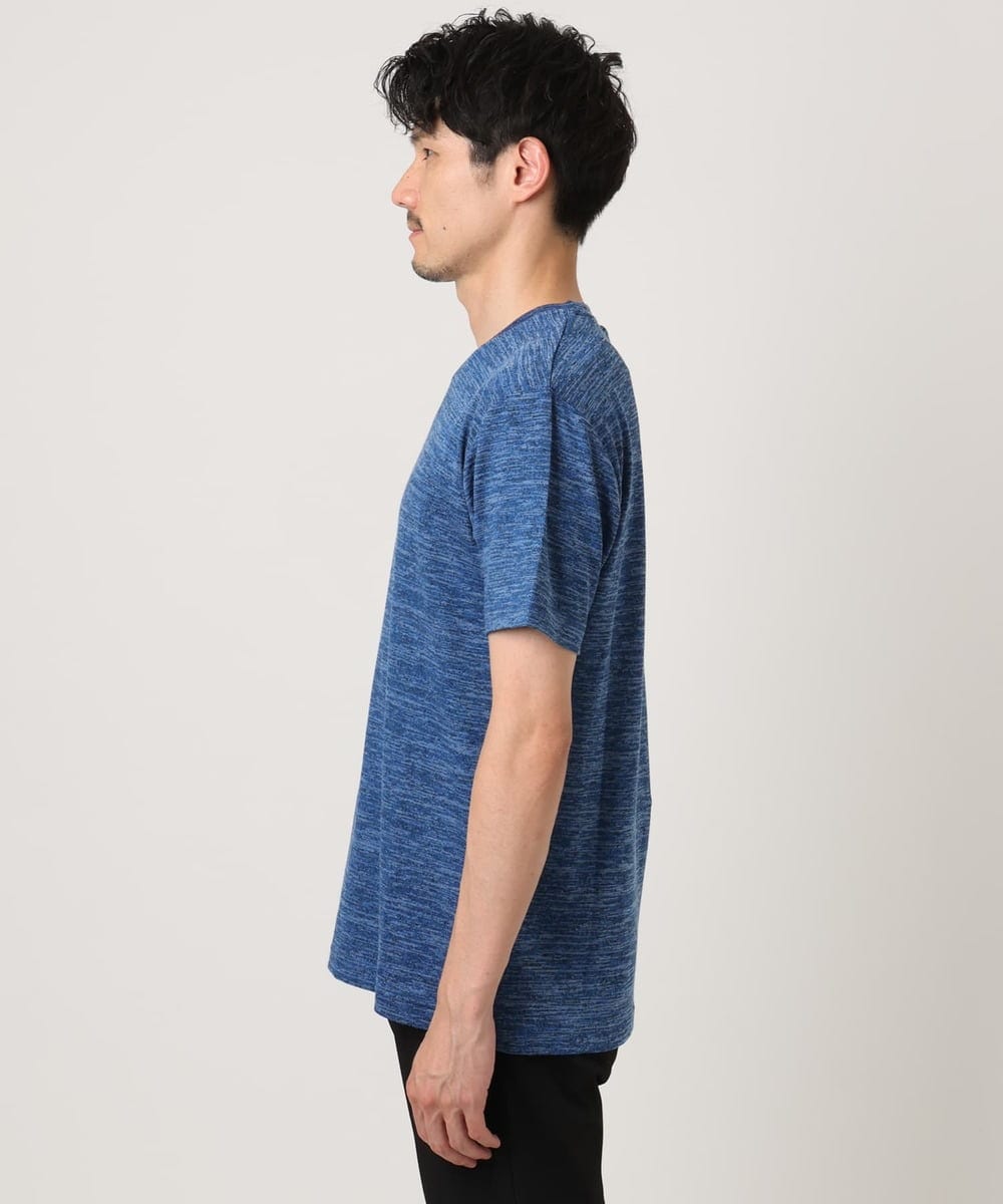 MKKIC19059 MK MICHEL KLEIN HOMME(MKミッシェルクランオム) メランジ調クルーネックTシャツ ブルー