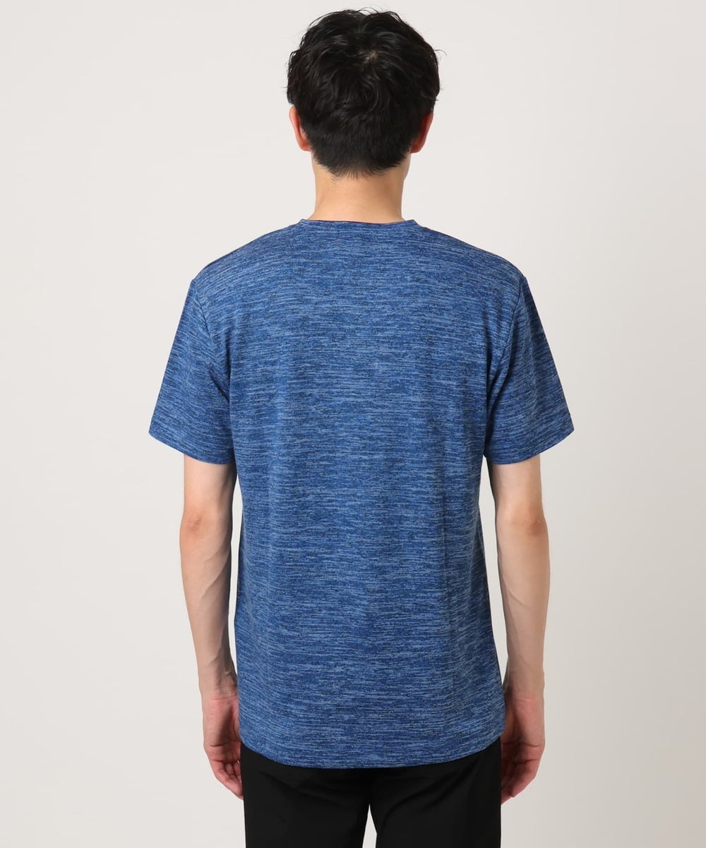 MKKIC19059 MK MICHEL KLEIN HOMME(MKミッシェルクランオム) メランジ調クルーネックTシャツ ブルー