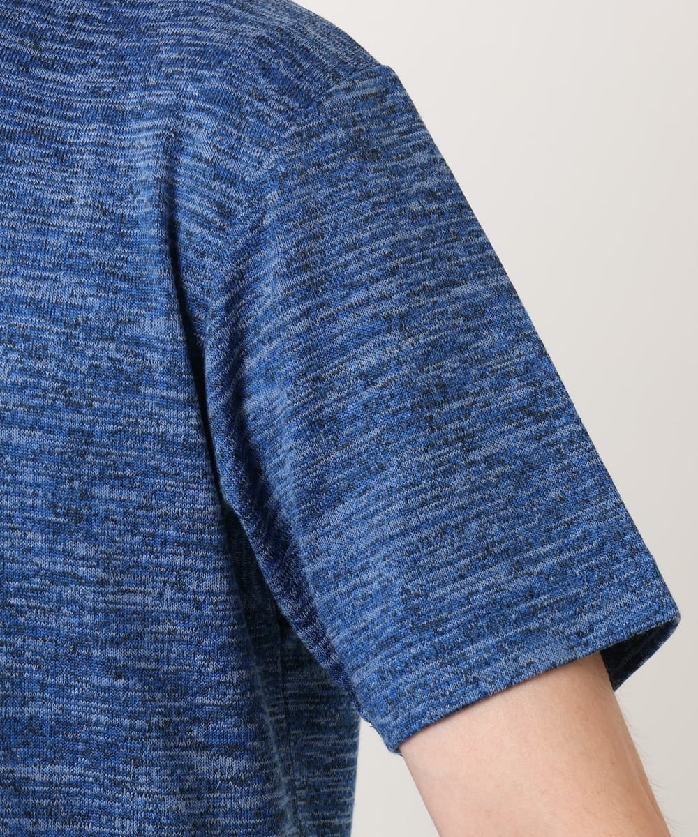 MKKIC19059 MK MICHEL KLEIN HOMME(MKミッシェルクランオム) メランジ調クルーネックTシャツ ブルー