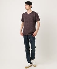 MKKIC19059 MK MICHEL KLEIN HOMME(MKミッシェルクランオム) メランジ調クルーネックTシャツ パープル