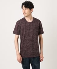 MKKIC19059 MK MICHEL KLEIN HOMME(MKミッシェルクランオム) メランジ調クルーネックTシャツ パープル