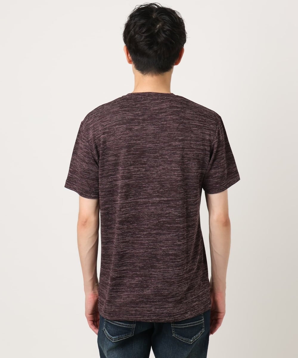 MKKIC19059 MK MICHEL KLEIN HOMME(MKミッシェルクランオム) メランジ調クルーネックTシャツ パープル