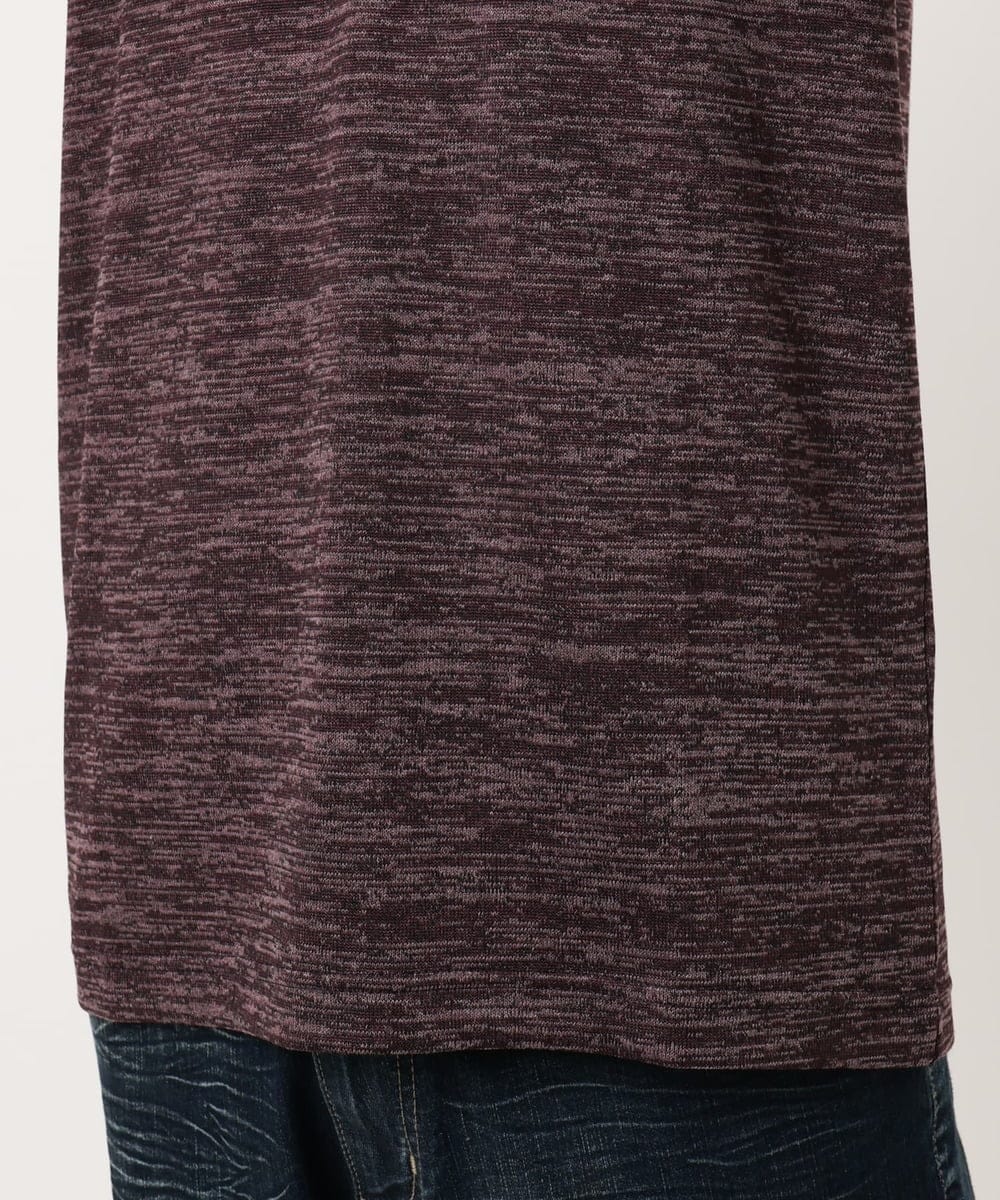MKKIC19059 MK MICHEL KLEIN HOMME(MKミッシェルクランオム) メランジ調クルーネックTシャツ パープル