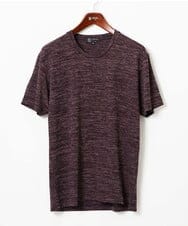 MKKIC19059 MK MICHEL KLEIN HOMME(MKミッシェルクランオム) メランジ調クルーネックTシャツ パープル