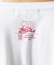 MKKIC25069 MK MICHEL KLEIN HOMME(MKミッシェルクランオム) MOT8ｺﾗﾎﾞｳｻｷﾞﾌﾟﾘﾝﾄTｼｬﾂ ホワイト
