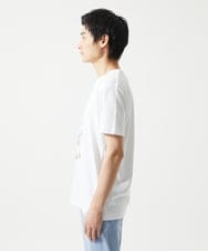 MKKIC25069 MK MICHEL KLEIN HOMME(MKミッシェルクランオム) MOT8ｺﾗﾎﾞｳｻｷﾞﾌﾟﾘﾝﾄTｼｬﾂ ホワイト