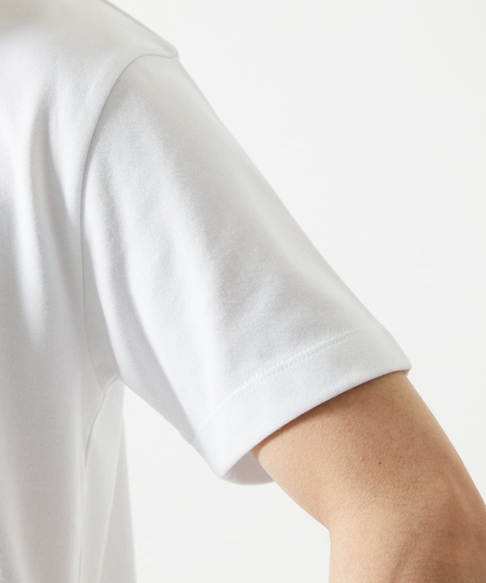 MKKIC25069 MK MICHEL KLEIN HOMME(MKミッシェルクランオム) MOT8ｺﾗﾎﾞｳｻｷﾞﾌﾟﾘﾝﾄTｼｬﾂ ホワイト