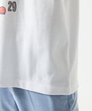 MKKIC25069 MK MICHEL KLEIN HOMME(MKミッシェルクランオム) MOT8ｺﾗﾎﾞｳｻｷﾞﾌﾟﾘﾝﾄTｼｬﾂ ホワイト