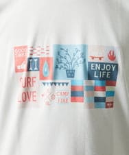 MKKIC26069 MK MICHEL KLEIN HOMME(MKミッシェルクランオム) 【MOT8コラボ・洗える】サーフプリントTシャツ アイボリー