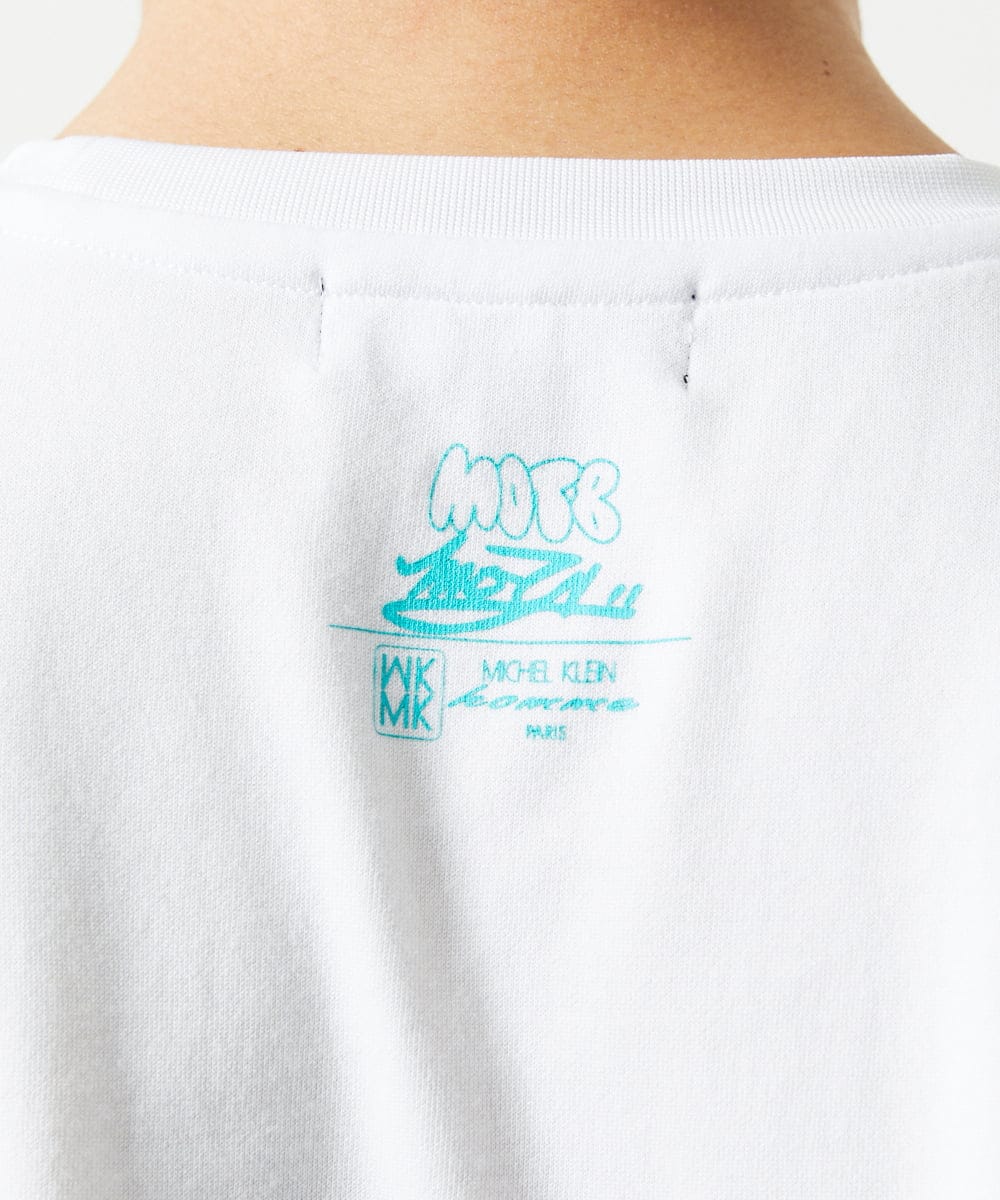 MKKIC26069 MK MICHEL KLEIN HOMME(MKミッシェルクランオム) MOT8ｺﾗﾎﾞｻｰﾌﾌﾟﾘﾝﾄ アイボリー