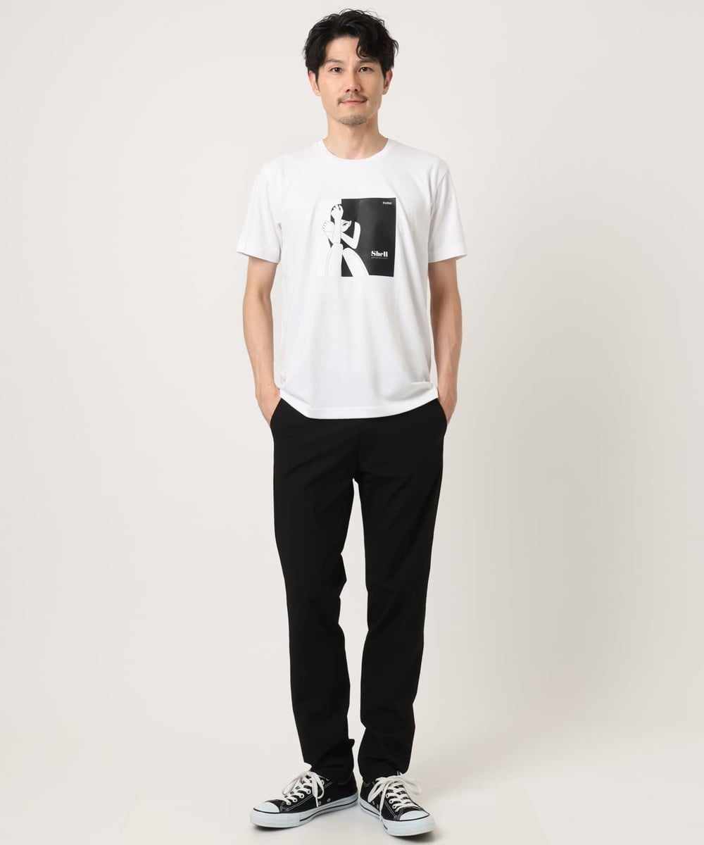 MKKIC27069 MK MICHEL KLEIN HOMME(MKミッシェルクランオム) 【YASDAQコラボ】アートモチーフカットソー ホワイト