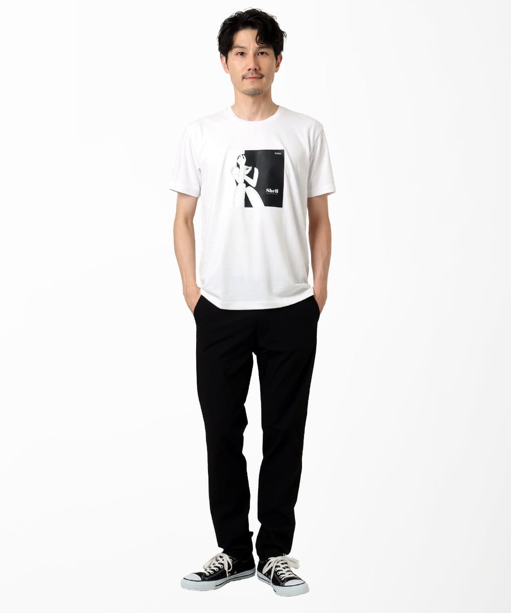 MKKIC27069 MK MICHEL KLEIN HOMME(MKミッシェルクランオム) 【YASDAQコラボ】アートモチーフカットソー ホワイト