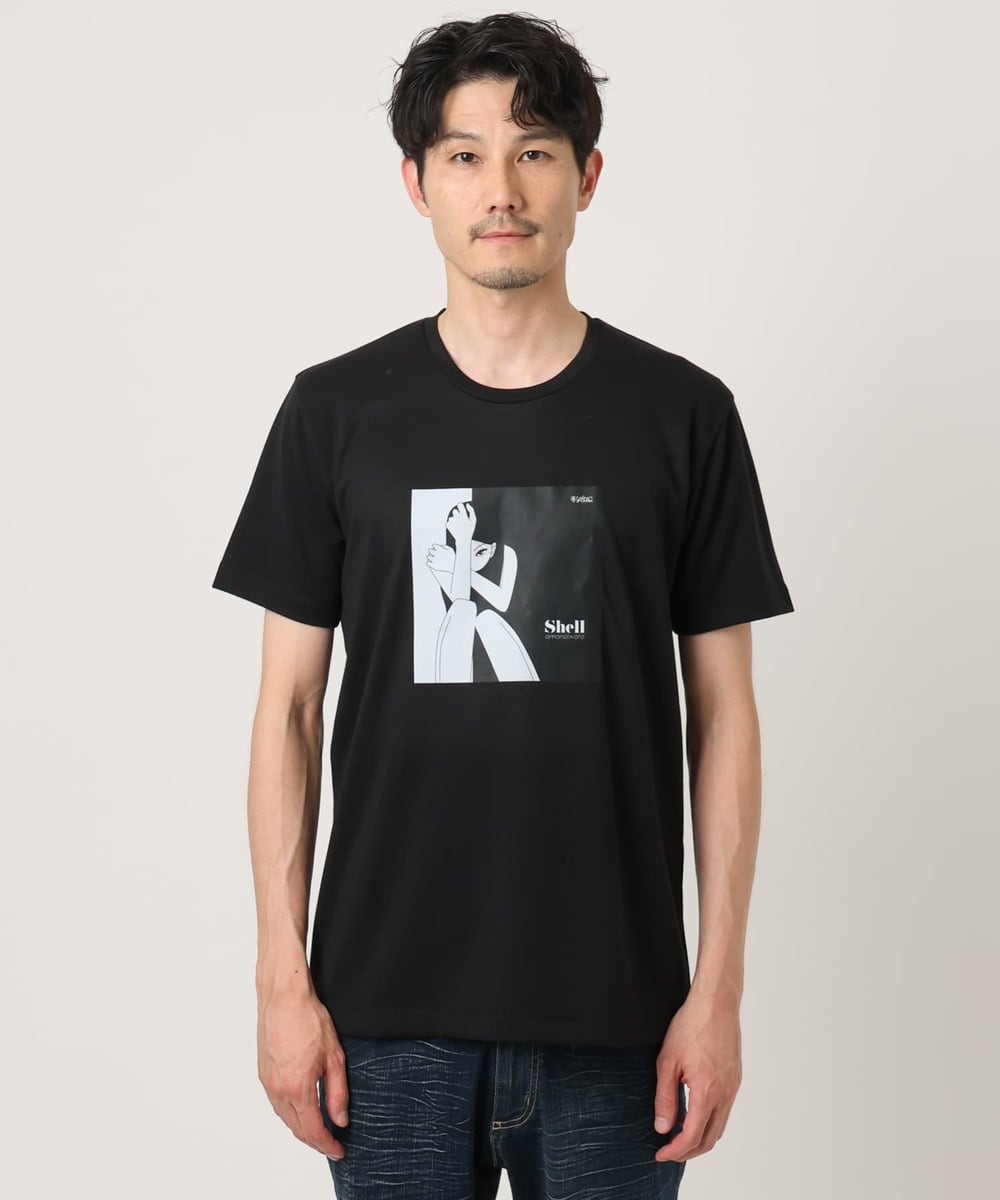 MKKIC27069 MK MICHEL KLEIN HOMME(MKミッシェルクランオム) 【YASDAQコラボ】アートモチーフカットソー ブラック