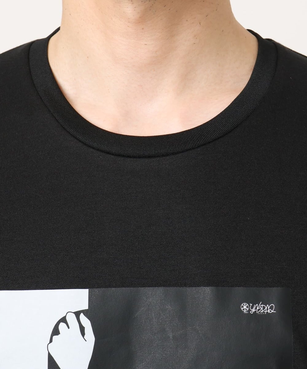MKKIC27069 MK MICHEL KLEIN HOMME(MKミッシェルクランオム) 【YASDAQコラボ】アートモチーフカットソー ブラック
