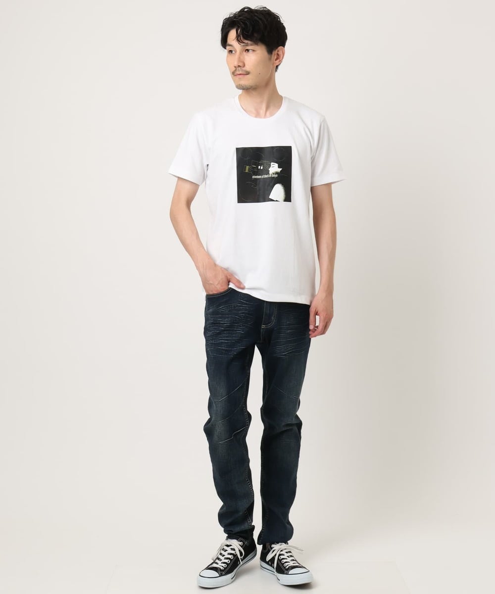 MKKIC28069 MK MICHEL KLEIN HOMME(MKミッシェルクランオム) 【YASDAQコラボ】グラフィックデザインカットソー ホワイト